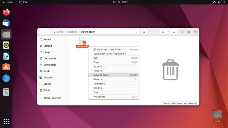 delete a file ubuntu