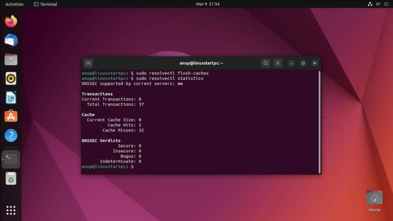 flush dns ubuntu