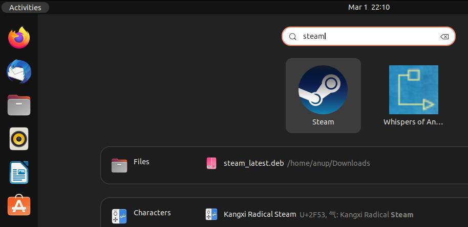 launch steam ubuntu