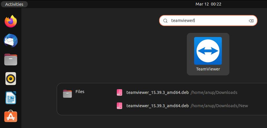 launch teamviewer ubuntu