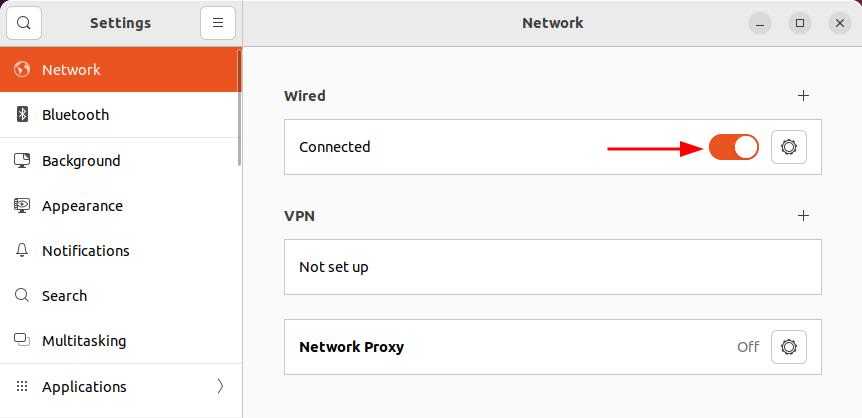 reset connection ubuntu