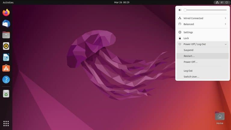 restart ubuntu