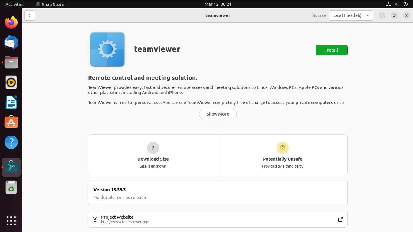 teamviewer local install