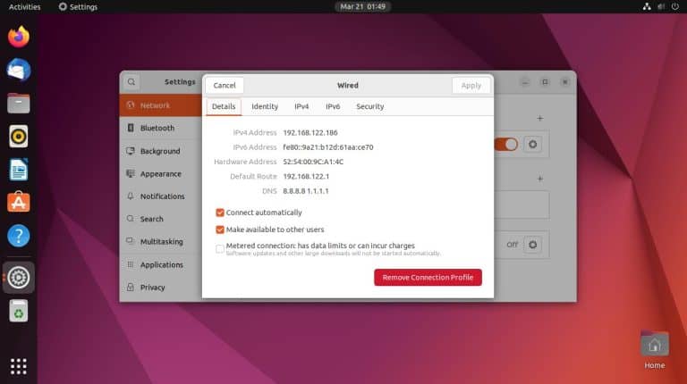 ubuntu check ip
