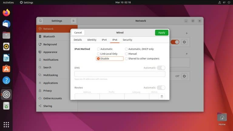 ubuntu disable ipv6