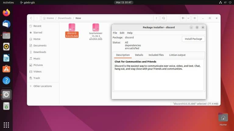 ubuntu install deb file