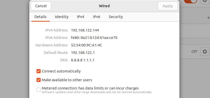 ubuntu ip configuration