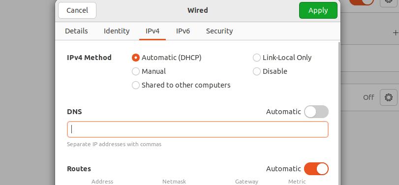 ubuntu ipv4 automatic dhcp