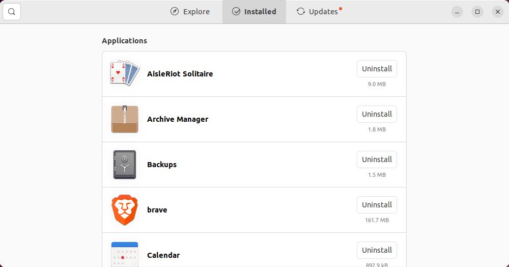 ubuntu software app uninstall package