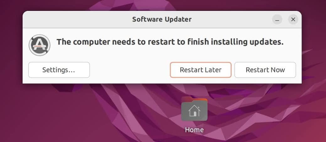 ubuntu software updater restart