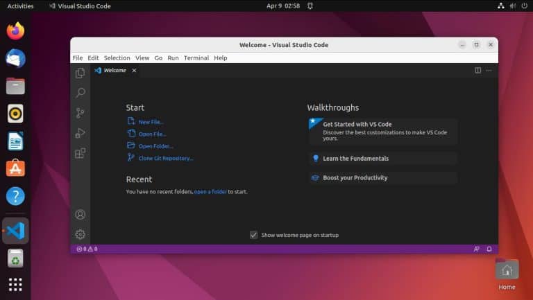 Install Visual Studio Code Ubuntu