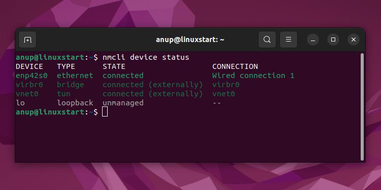 Ubuntu List Network Interfaces