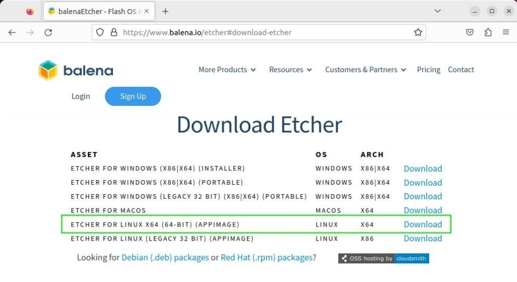 How to install balenaetcher on ubuntu linux start