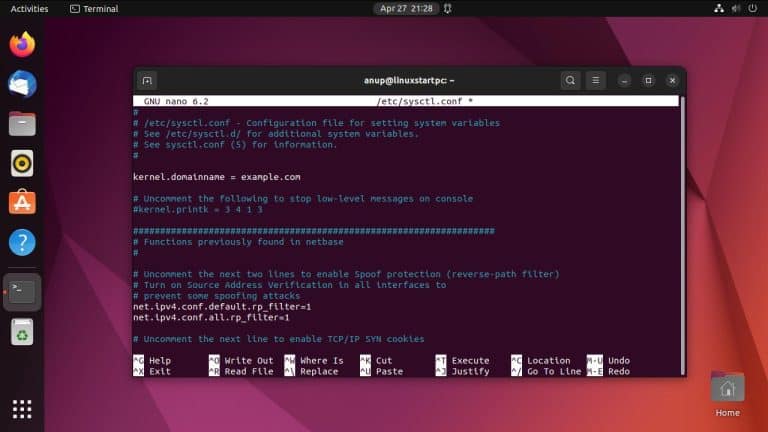 edit file ubuntu