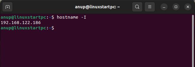 hostname I IP address ubuntu