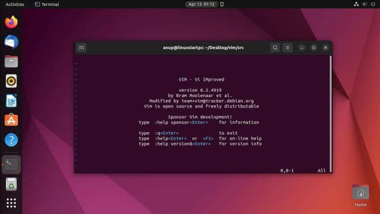 install vim in ubuntu