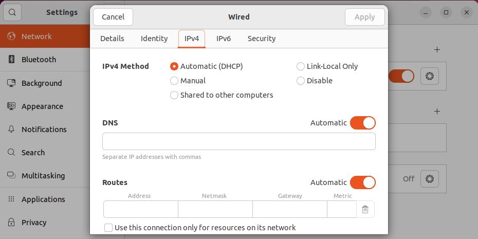 ipv4 dns ubuntu