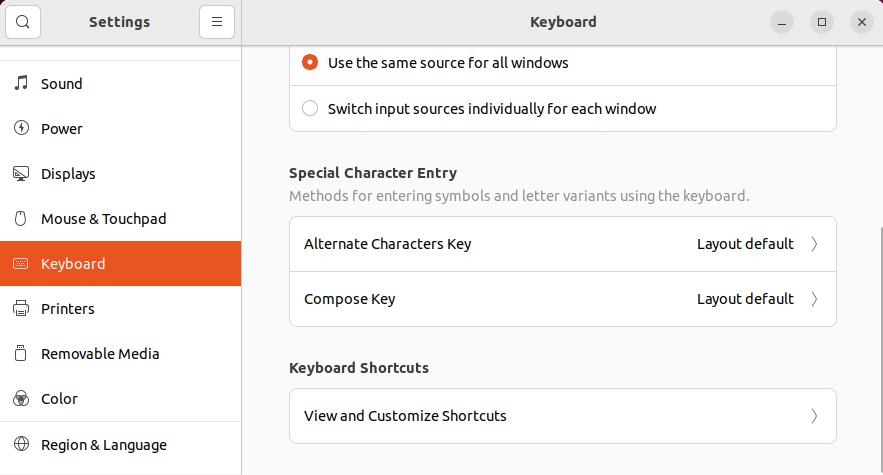 view and customize shortcuts