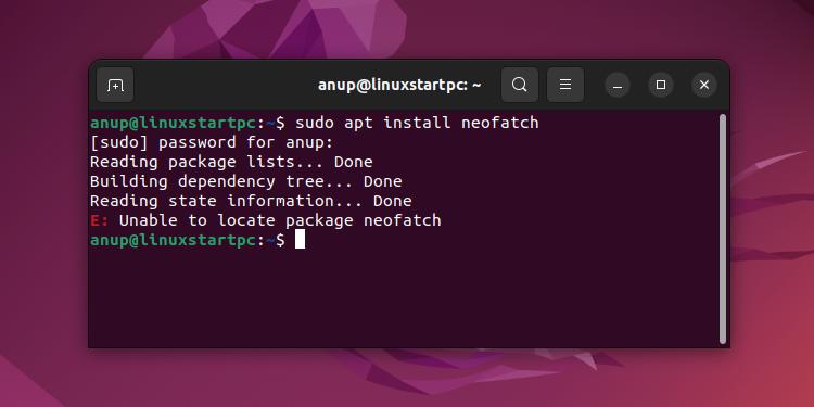Unable To Locate Package In Ubuntu