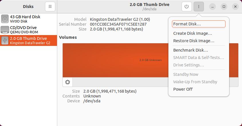 gnome disks format disk