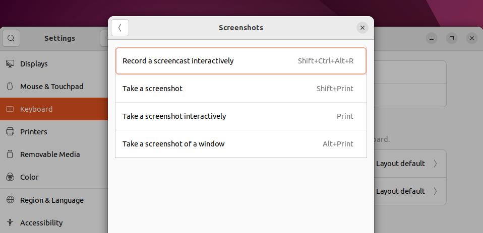 screenshot shortcuts ubuntu