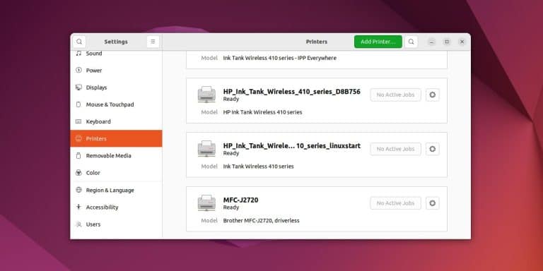 ubuntu add printer