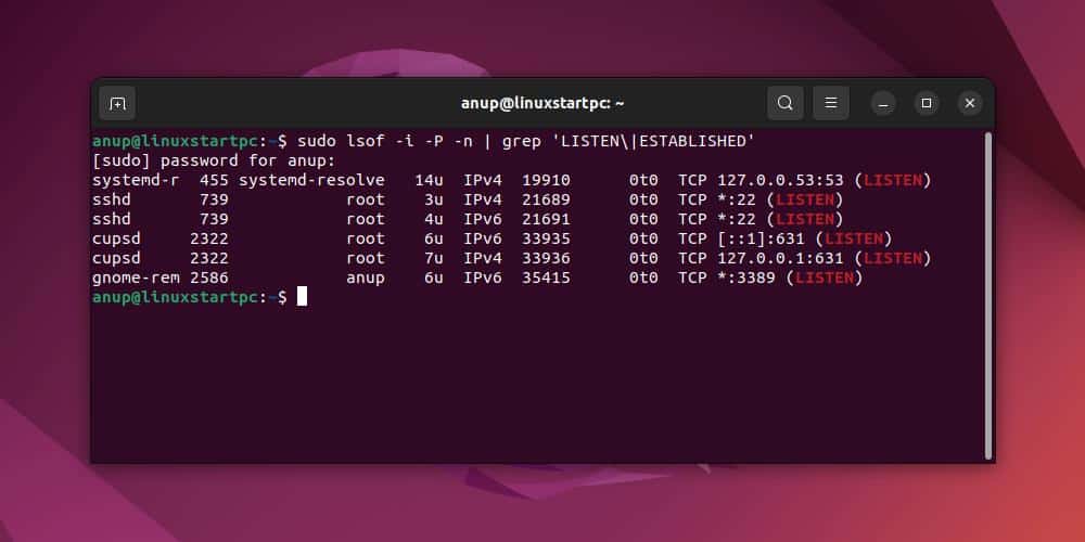 How To Find Open Ports On Ubuntu