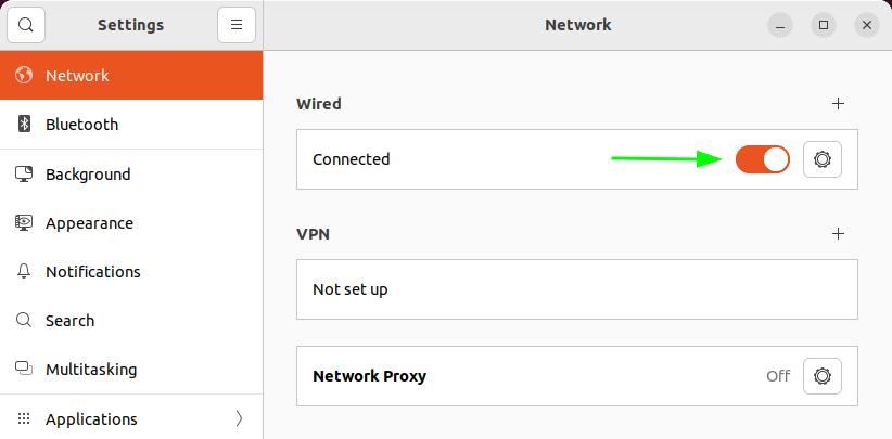 restart network connection ubuntu