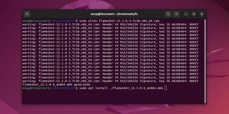 ubuntu install rpm