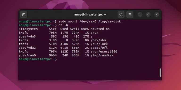 ubuntu ramdisk