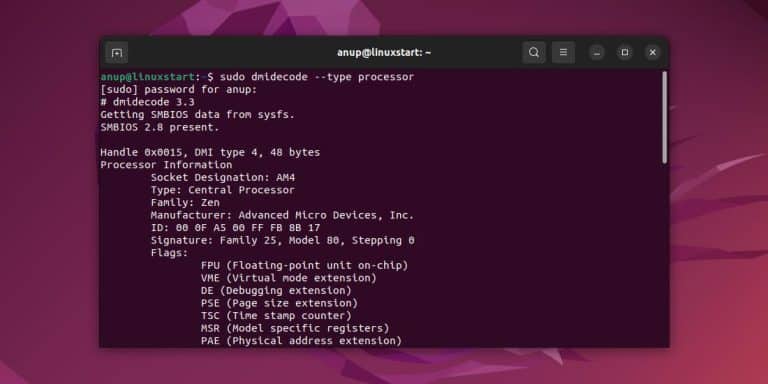 ubuntu cpu info